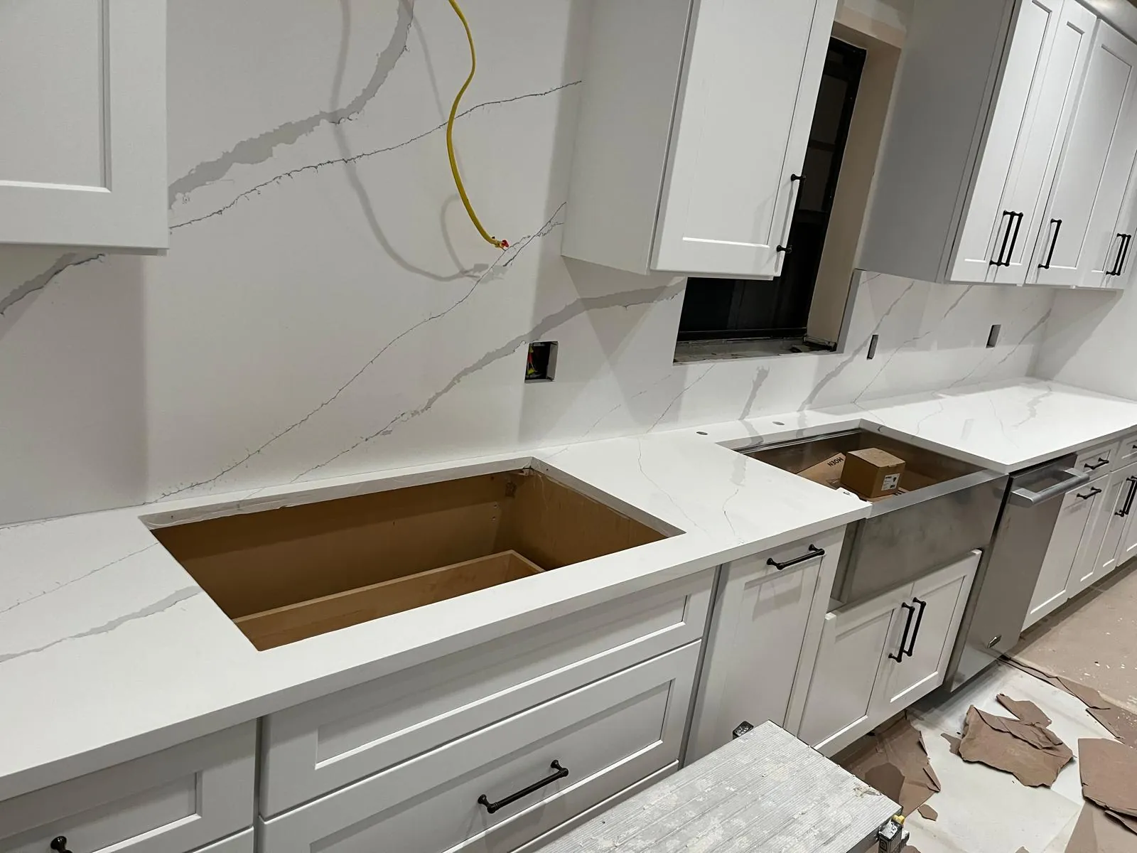 Modern White Kitchen, view 1 — custom countertop project in Palm Beach County