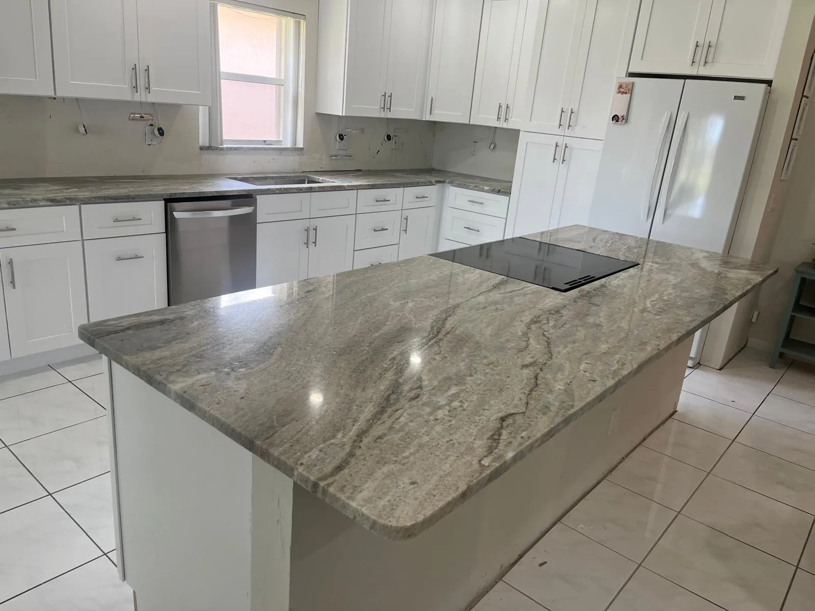Bright Granite Kitchen, view 1 — custom countertop project in Palm Beach County