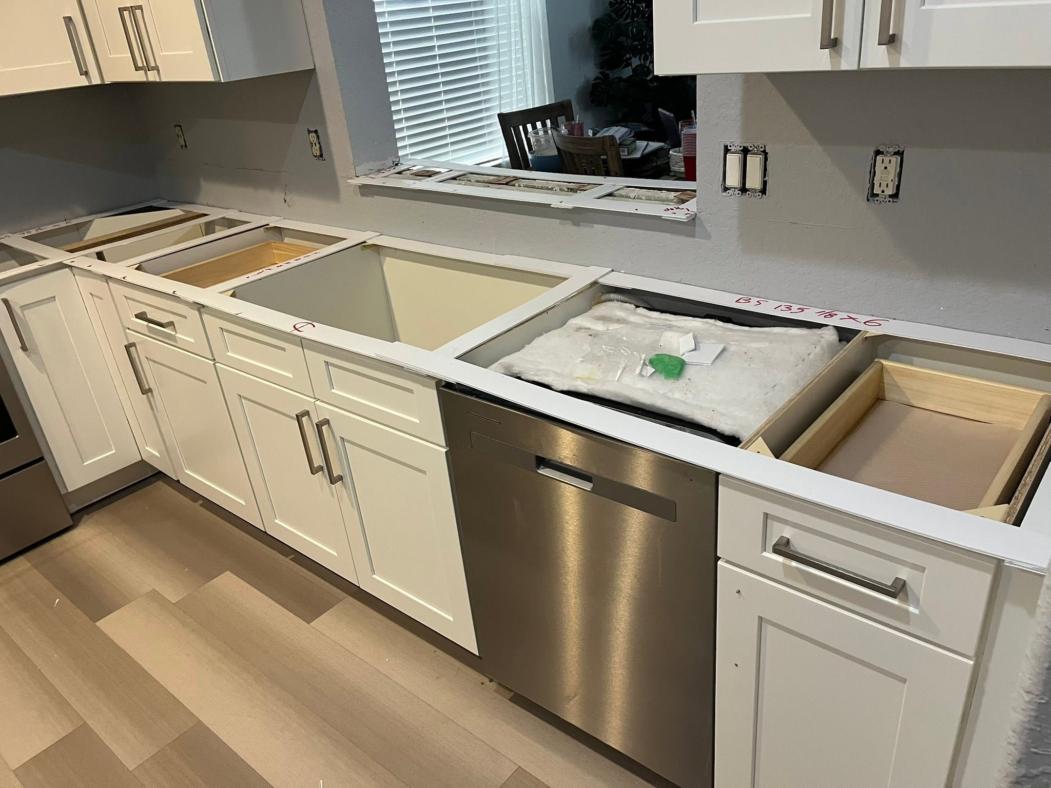 Finished custom kitchen countertop installation